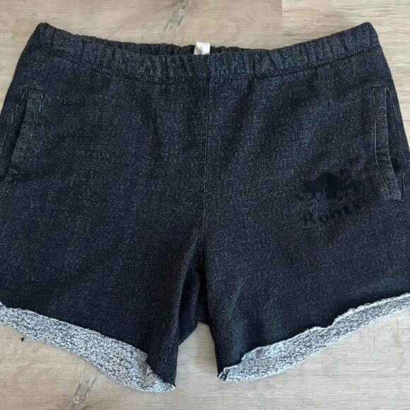 Vtg Y2K Roots Canada Salt & Pepper Heritage Fleece Sweat Shorts - $21 - Picture 4 of 4